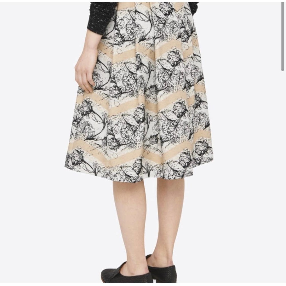 Billy Reid Roebling Pleated Midi Floral Print Skirt with Pockets Women Size 6
